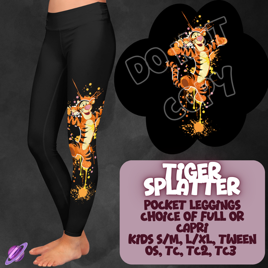 TIGER SPLATTER- 4 STYLES OF BOTTOMS-PREORDER CLOSING 1/21