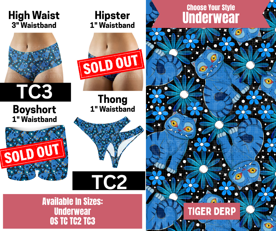 Tiger Derp High Waist & Thong Underwear