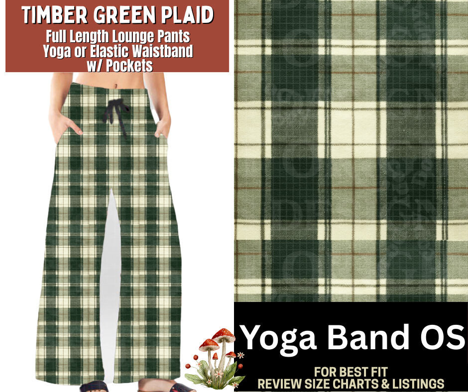 Timber Green Plaid Lounge Pants Fleece