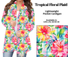 Preorder! Closes 3/26. ETA June. Tropical Floral Plaid Pocket Cardigan