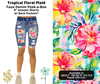 Preorder! Closes 3/26. ETA June. Tropical Floral Plaid Faux Denim Peekaboo Jamaica Shorts