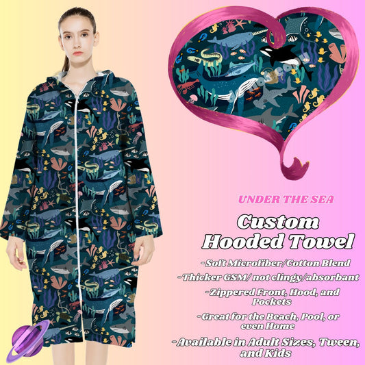 UNDER THE SEA- HOODED TOWEL- PREORDER CLOSING 4/27