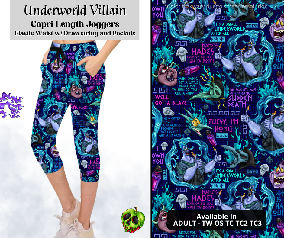 Preorder! Closes 3/28. ETA June. Underworld Villain Jogger Capri