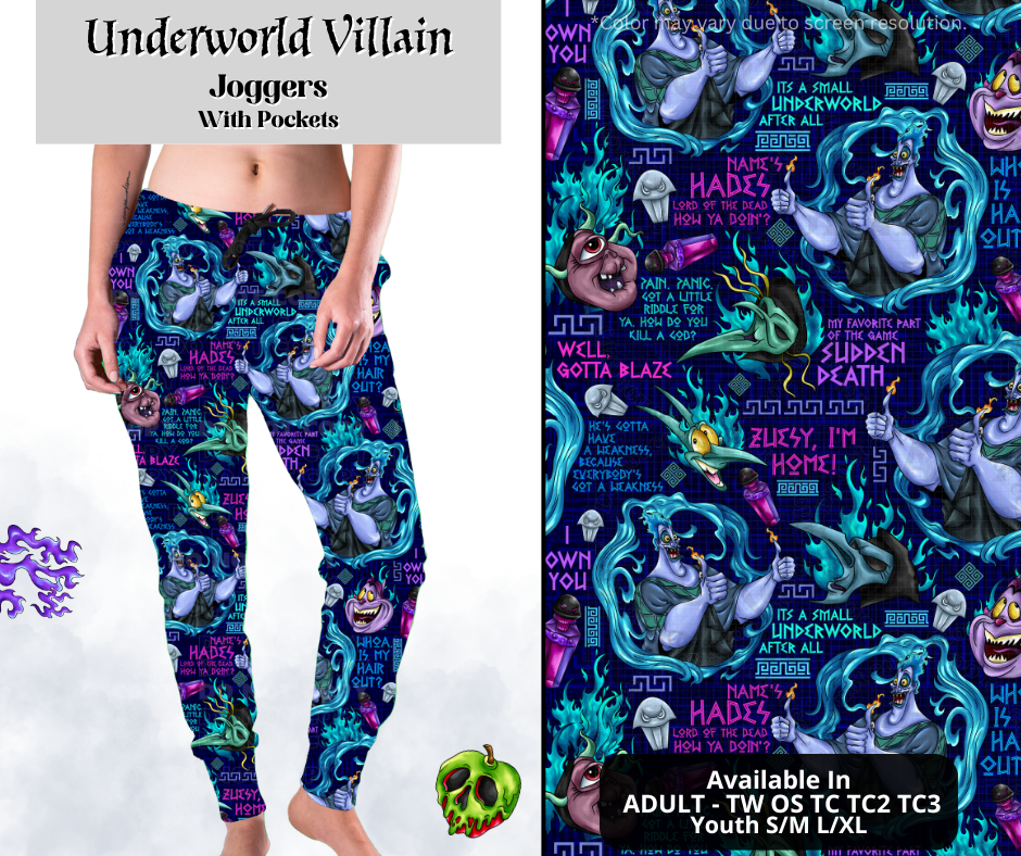 Preorder! Closes 3/28. ETA June. Underworld Villain Joggers