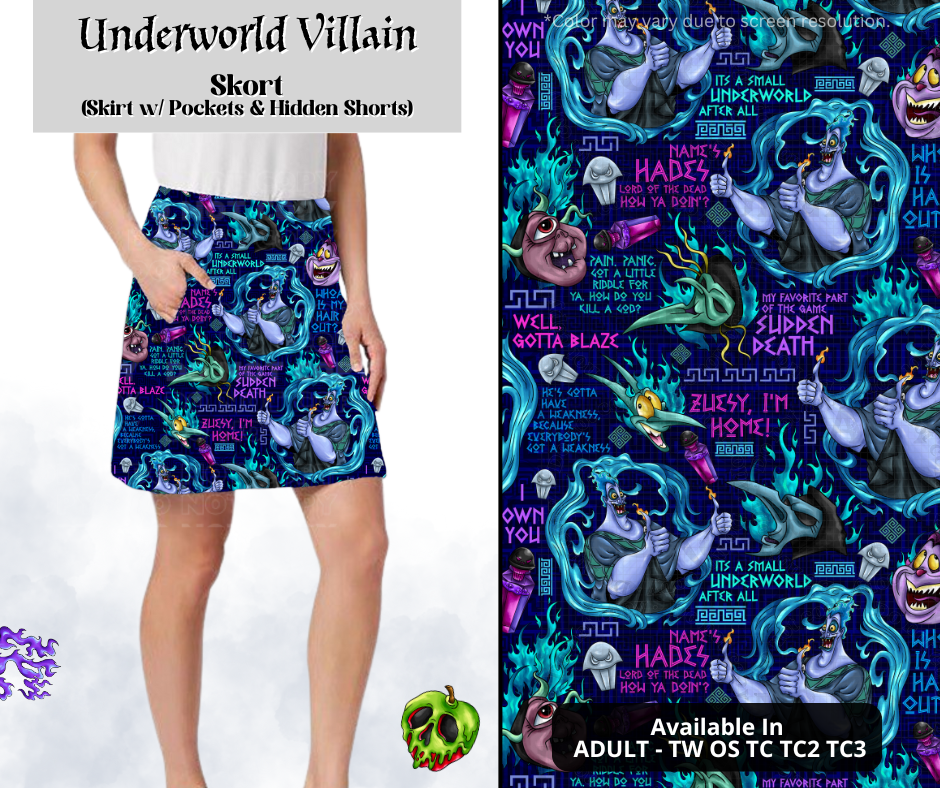 Preorder! Closes 3/28. ETA June. Underworld Villain Skort