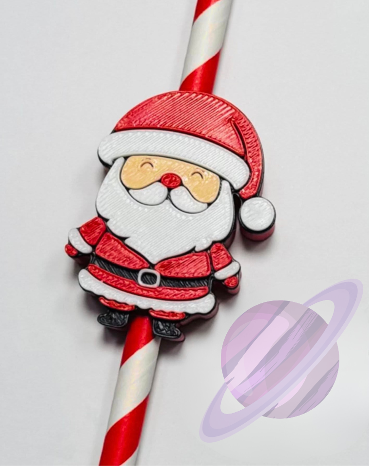 HOLIDAY SKELETON- 3D PRINTED STRAW CHARM