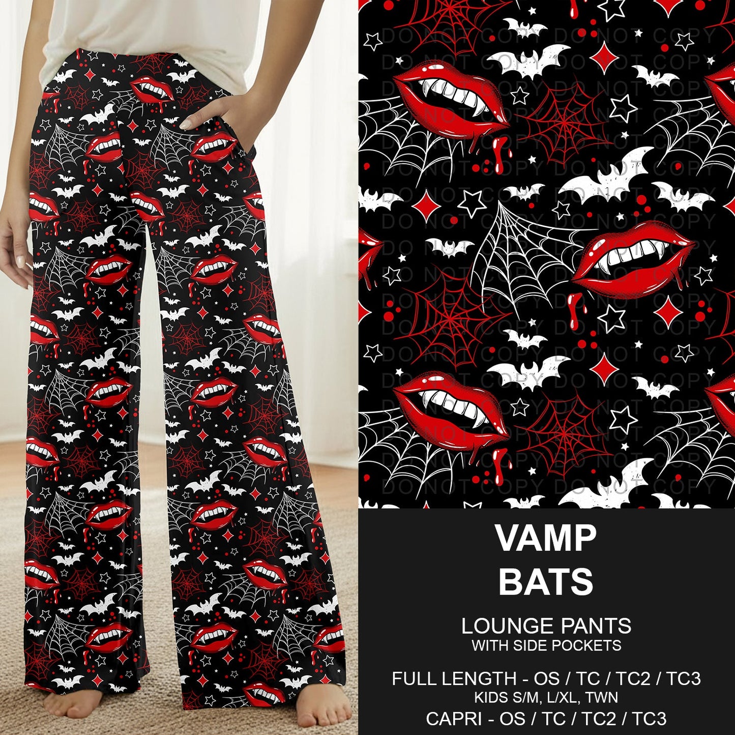 B305 - Preorder Vamp Bats Lounge Pants (Closes 8/02. ETA: early Oct.)
