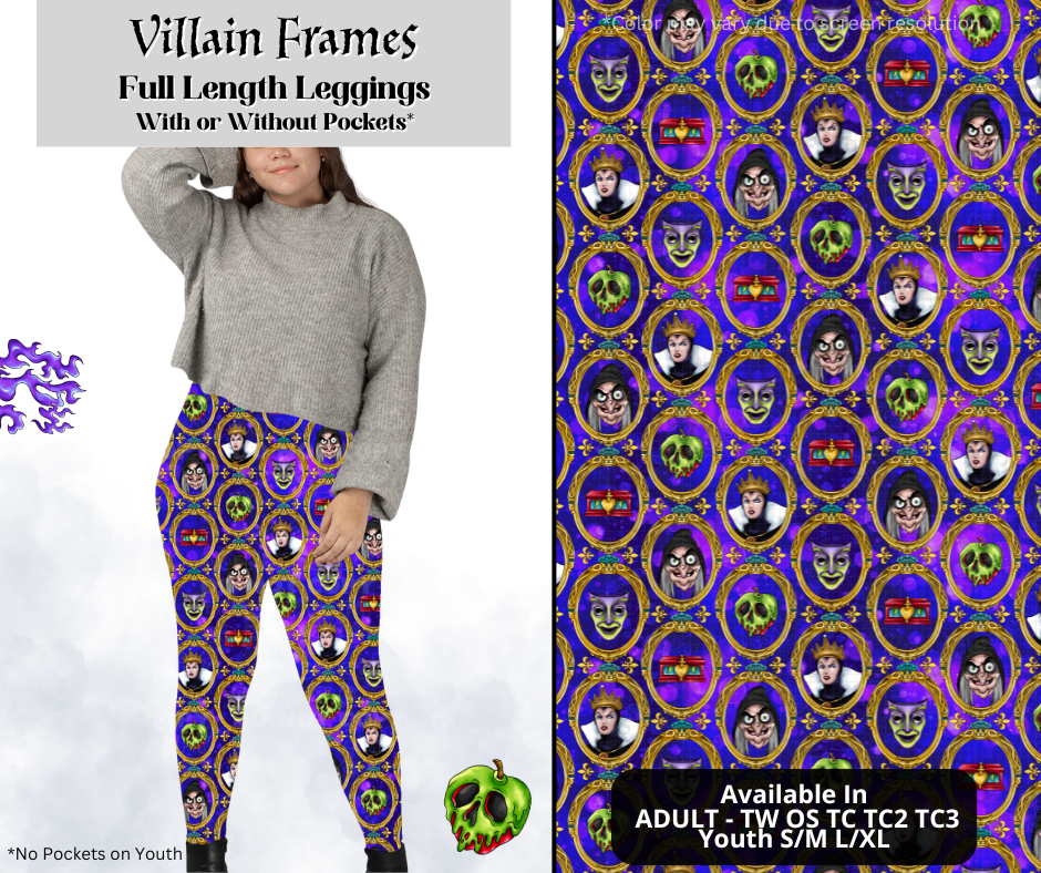 Preorder! Closes 3/28. ETA June. Villain Frames Full Length Leggings w/wo Pockets