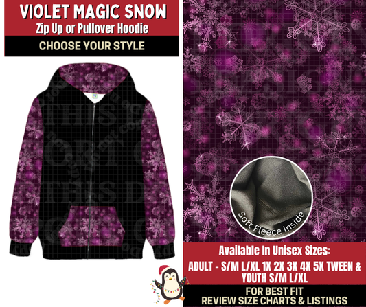 Preorder! Closes 9/4. ETA Dec. Violet Magic Snow Zip-Up or Pullover Hoodie