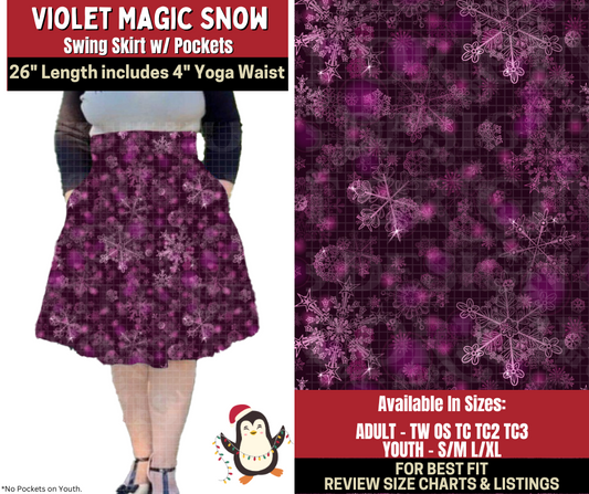 Preorder! Closes 9/4. ETA Dec. Violet Magic Snow Swing Skirt