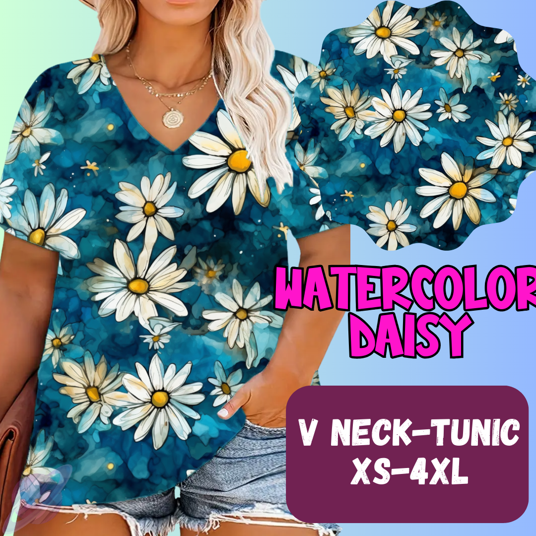 WATERCOLOR DAISY-PPO 13- TOPS AND BOTTOMS-PREORDER CLOSING 6/15