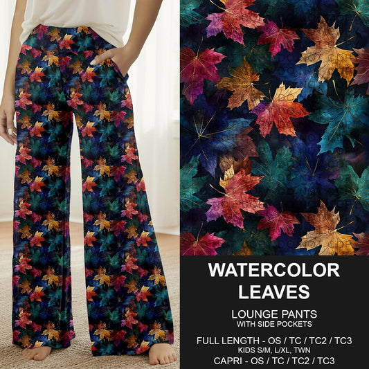 B299 - Preorder Watercolor Leaves Lounge Pants (Closes 7/12. ETA: mid Sept.)