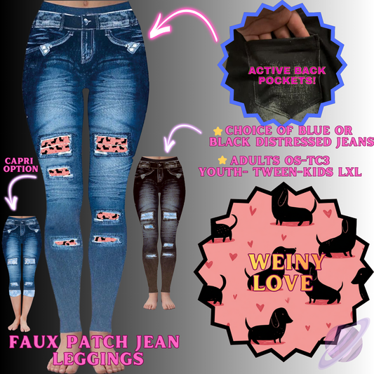 WEINY LOVE-FAUX JEAN LEGGING-PREORDER CLOSING 12/2