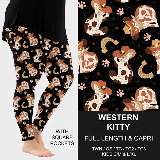 B296 - Preorder Western Kitty Leggings w/ Pockets (Closes 6/21. ETA: late Aug.)