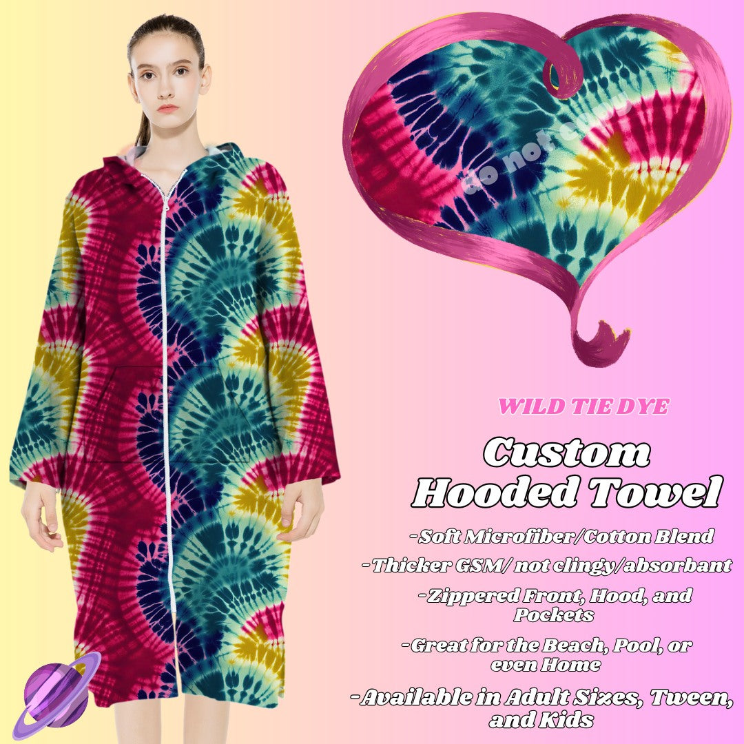 WILD TIE DYE - HOODED TOWELS 2 PREORDER CLOSING 2/28