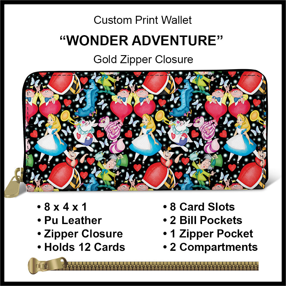 B130 - Preorder Zip Around Wallet - Wonder Adventure (Closes 3/01. ETA mid May)