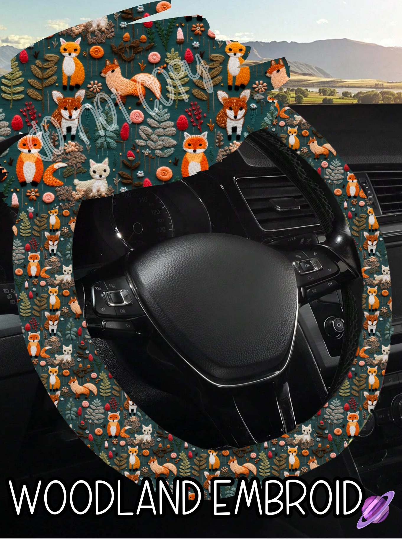 Woodland Embroid - Steering Wheel Cover Roud 7 - Preorder Closes 3/1