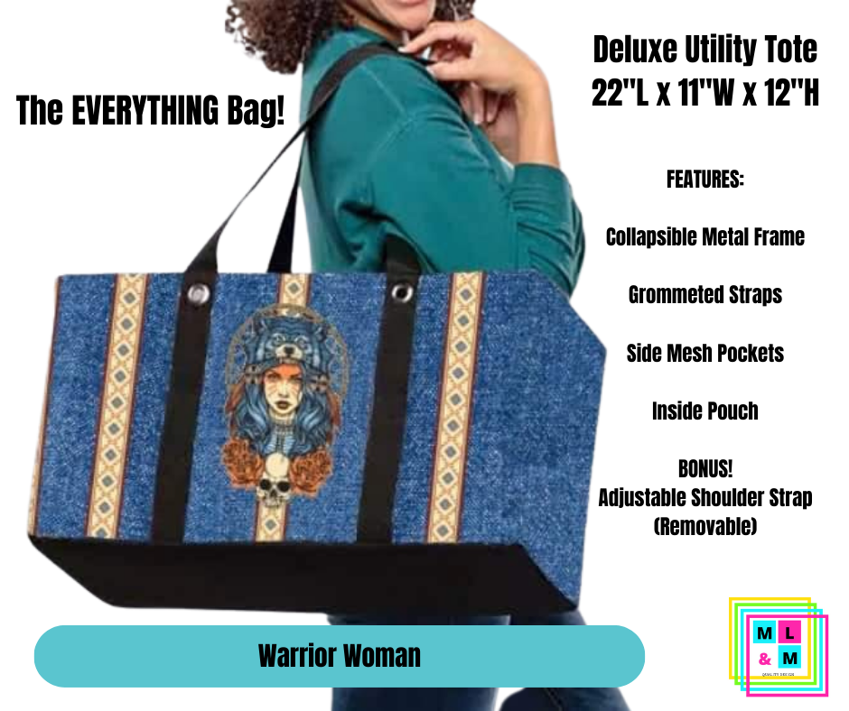 Warrior Woman Collapsible Tote