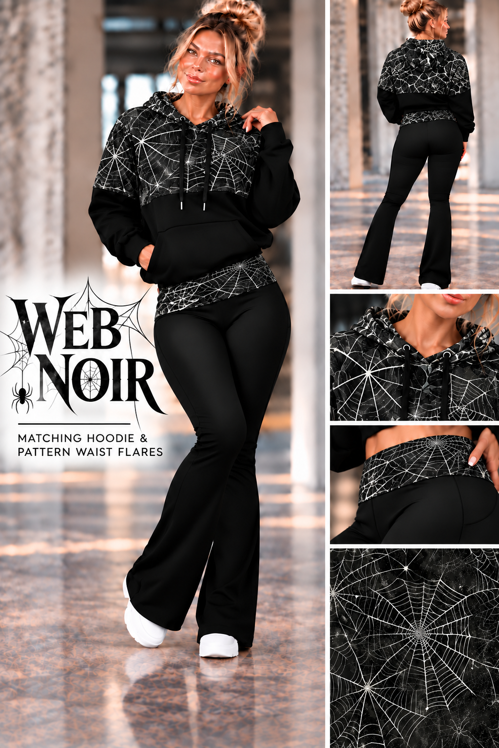 WEB NOIR-PATTERN BLOCK HOODIE-PREORDER CLOSING 10/9