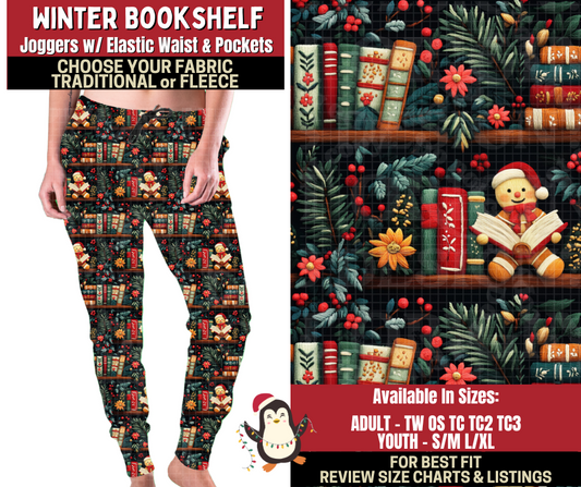 Preorder! Closes 9/4. ETA Dec. Winter Bookshelf Joggers Choose Fleece or Traditional
