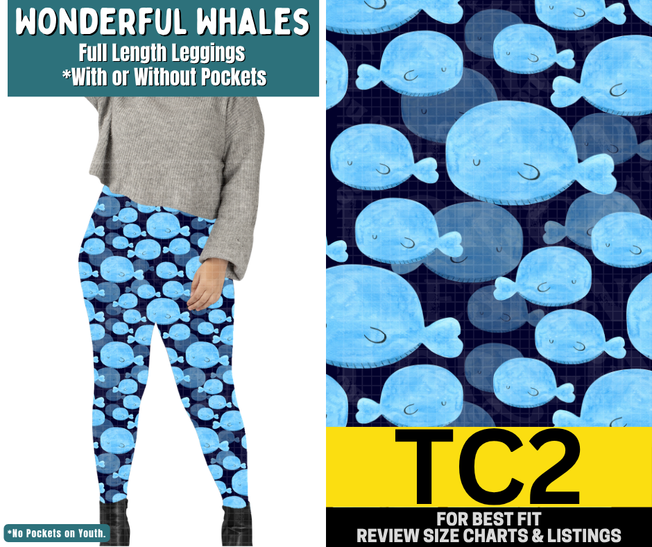 Wonderful Whales Full Length Leggings w/ Pockets