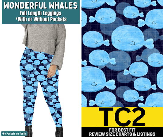 Wonderful Whales Full Length Leggings w/ Pockets