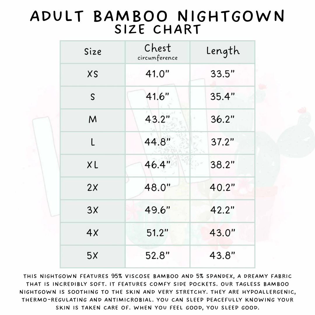Ready to Ship Blue Moons Adult & Kid's Bamboo Nightgown - 5T, 6T & Adult XL