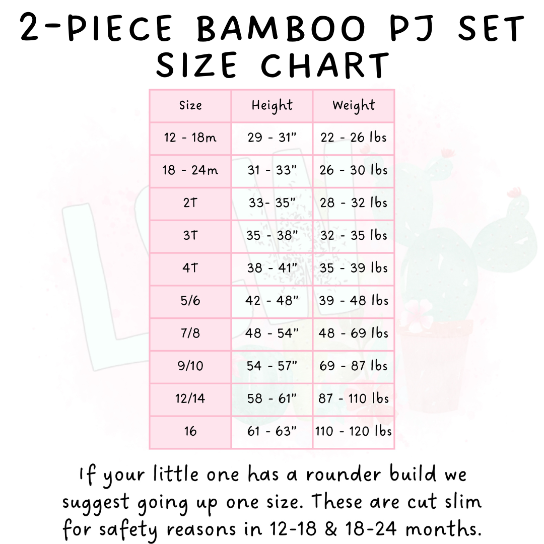 Ready To Ship - Mo & Friends Kid's Bamboo Short Sleeper Set - 12T