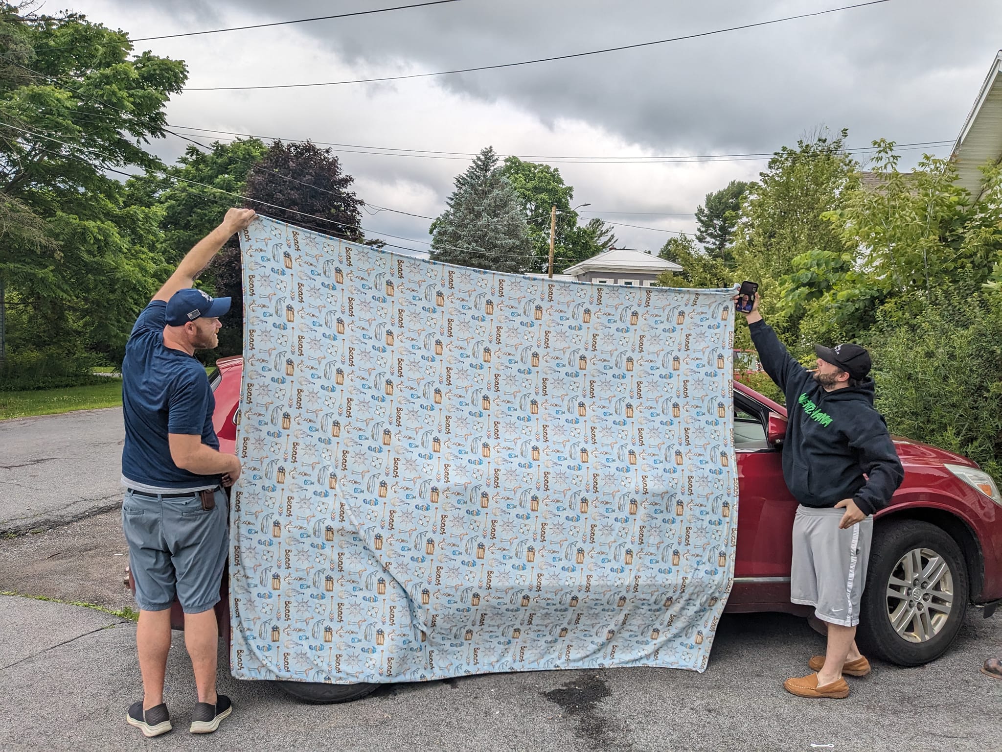 FLORAL PUPPIES- GIANT SHAREABLE THROW BLANKET