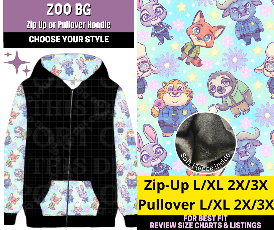 Zoo BG  Zip-Up or Pullover Hoodie