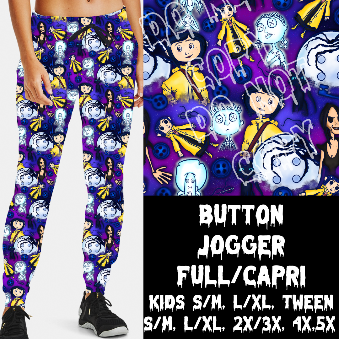 HALLOWEEEN PART 1 -BUTTON- JOGGER/CAPRI PREORDER CLOSING 7/7 ETA AUG/SEPT