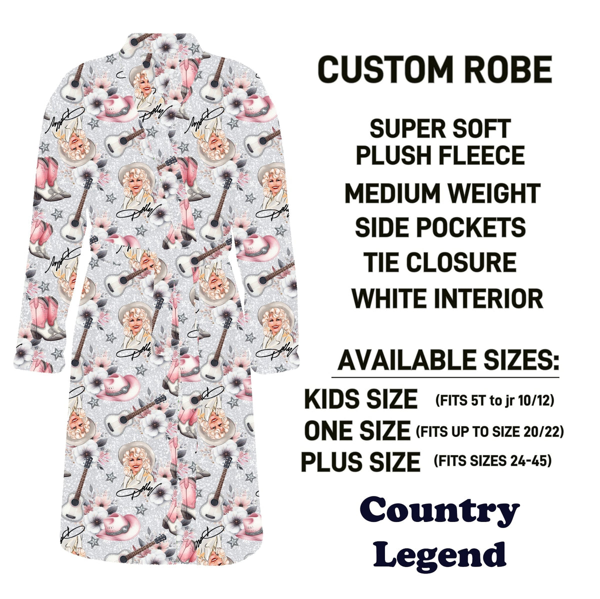 CU4R - Country Legend Robe - Preorder Due 10/14 ETA: Mid-Dec
