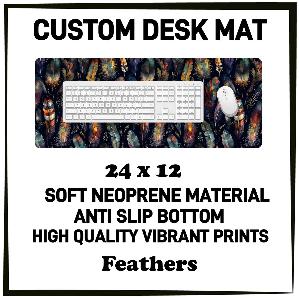5DSK - Feathers Desk Mat - Preorder Due 10/21 ETA: Mid-Dec