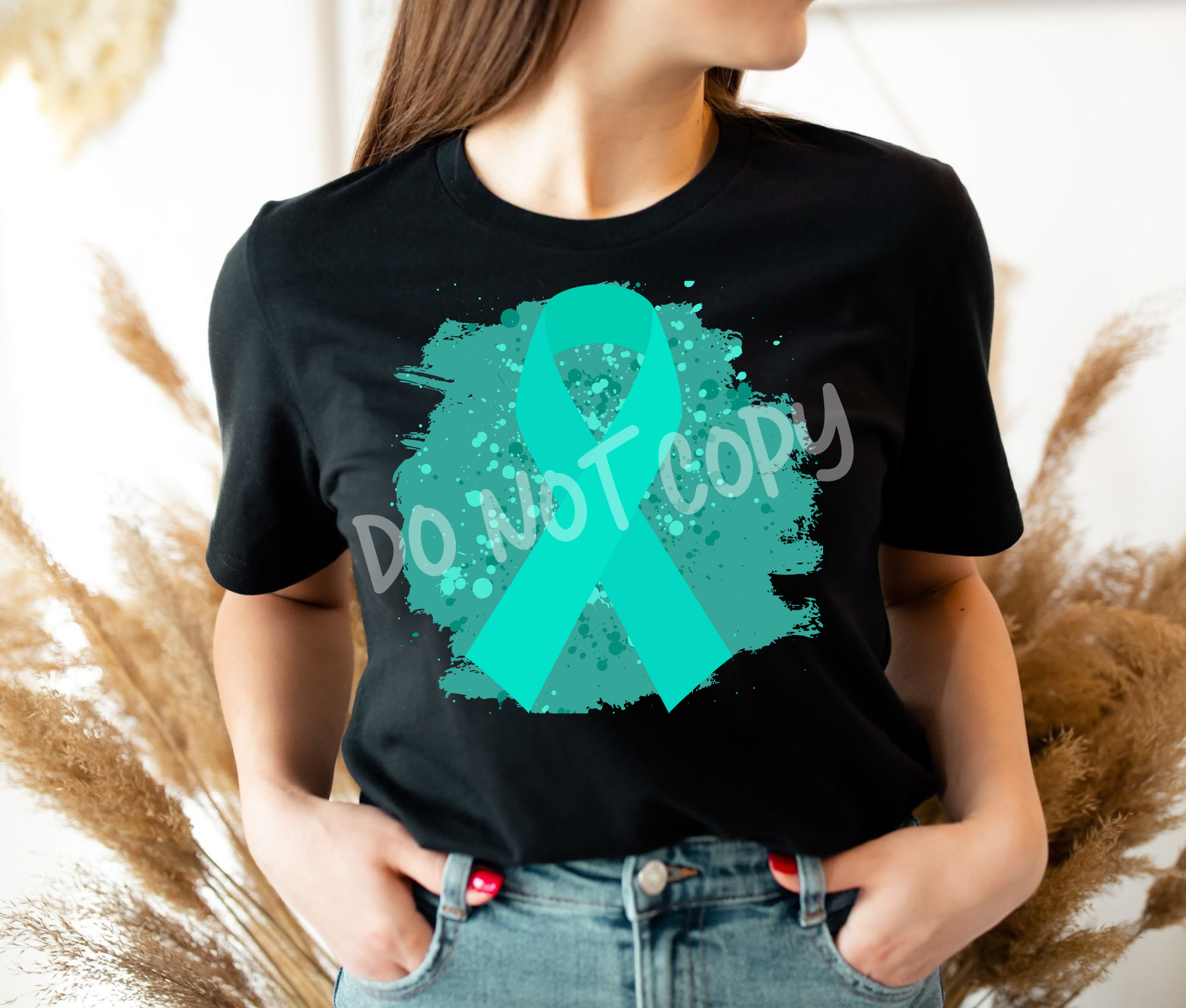 TEAL RIBBON -AWARENESS FUNDRAISER -UNISEX TEE ADULTS/KIDS PREORDER CLOSING 7/28 ETA END OF AUG/EARLY SEP