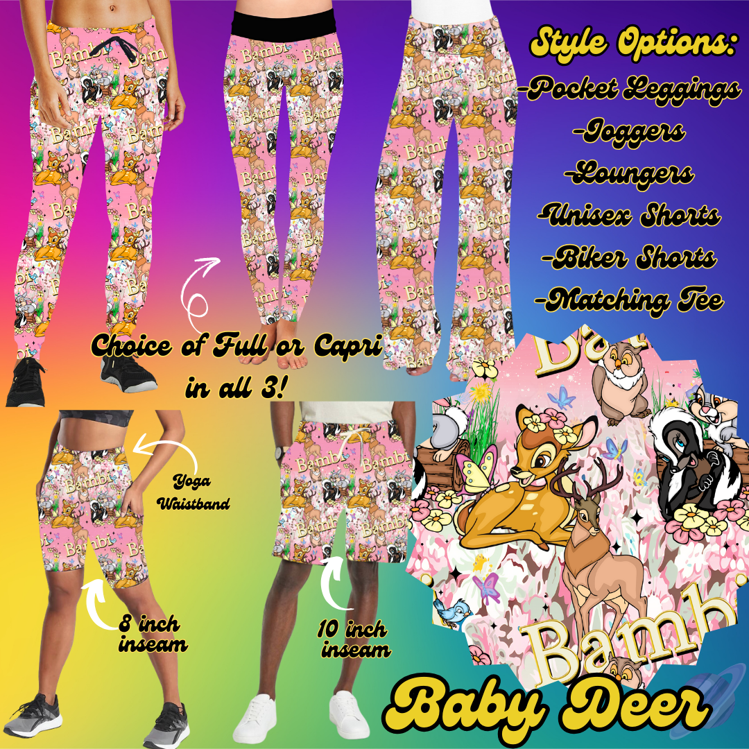 BABY DEER- LEGGING/JOGGER/LOUNGER/SHORTS - POLAROID PREORDER CLOSING 2/17