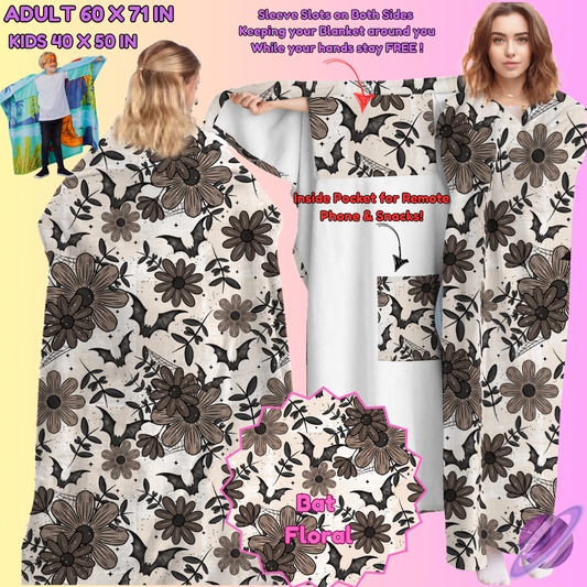 WEARABLE THROW RUN-BAT FLORAL-PREORDER CLOSING 8/31