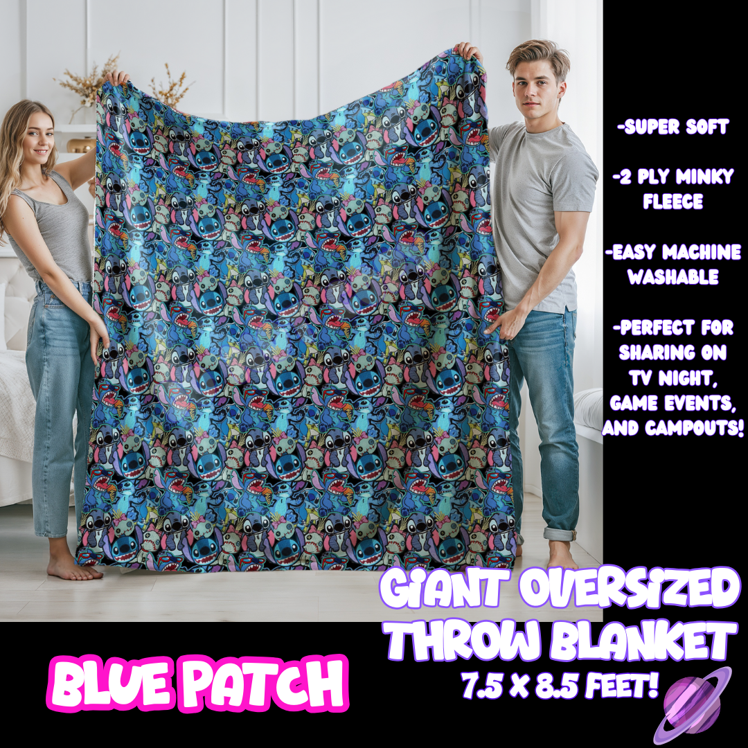 BLUE PATCH- GIANT SHAREABLE THROW BLANKETS ROUND 10-PREORDER CLOSING 12/2