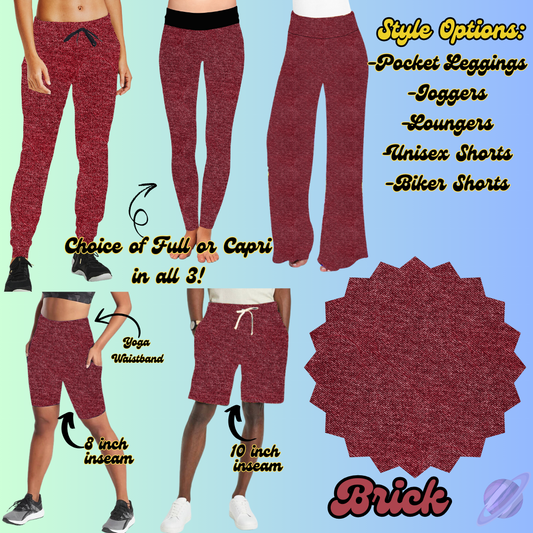 COLORFUL DENIM RERUN-BRICK-BOTTOMS 5 STYLES-PREORDER CLOSING  3/22