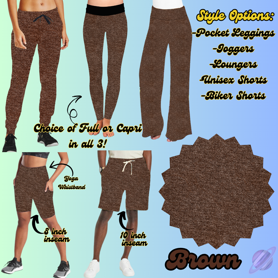COLORFUL DENIM RERUN-BROWN-BOTTOMS 5 STYLES-PREORDER CLOSING  3/22