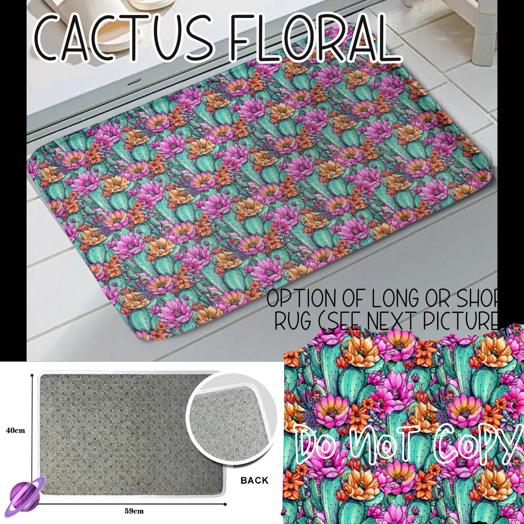 CACTUS FLORAL- SHORT/LONG FLOOR MAT PREORDER CLOSING 1/14