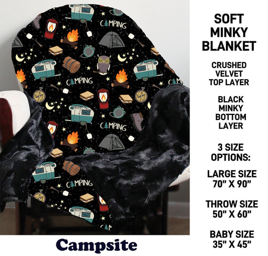 MN8K - Campsite Minky Blanket - Preorder Due 10/18 ETA: Early Dec