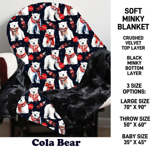 MN8K - Cola Bear Minky Blanket - Preorder Due 10/18 ETA: Early Dec