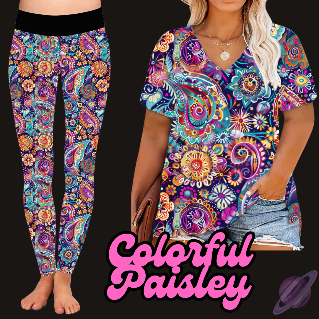 COLORFUL PAISLEY - V-NECK TUNIC - PRETTY RUN PREORDER CLOSING 3/21