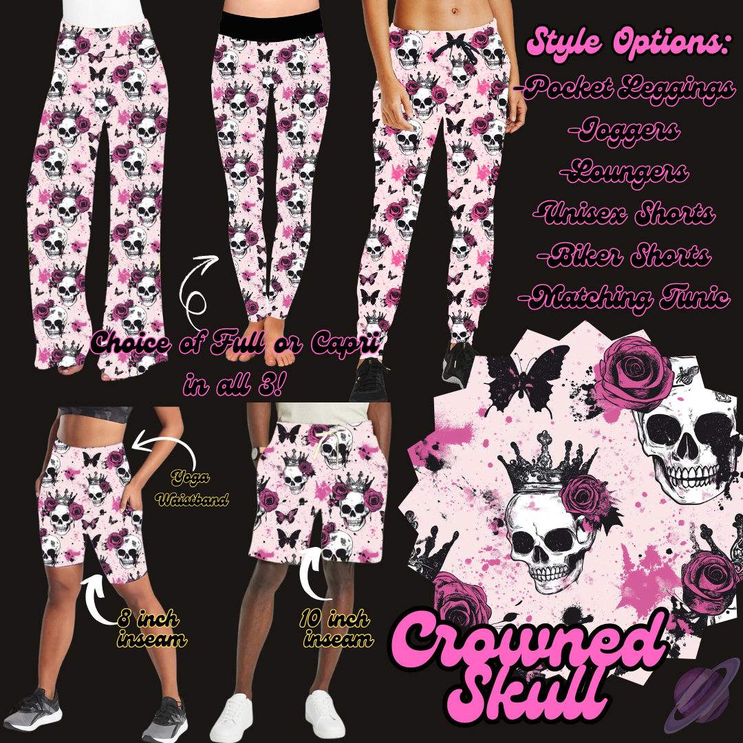 CROWNED SKULL - LEGGING/JOGGER/LOUNGER/SHORTS - PRETTY RUN PREORDER CLOSING 3/21