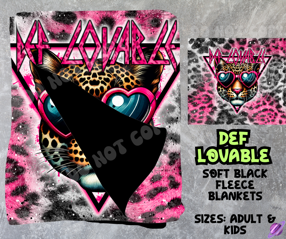 DEF LOVABLE - SOFT BLACK FLEECE THROWS 8 - PREORDER CLOSING 2/21