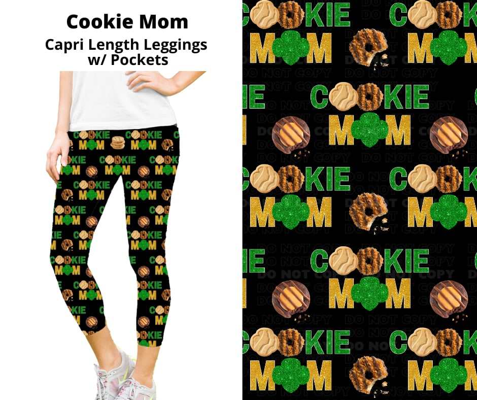 Cookie Mom Capri Length Leggings with Pockets Preorder Closes 9/17 ETA December