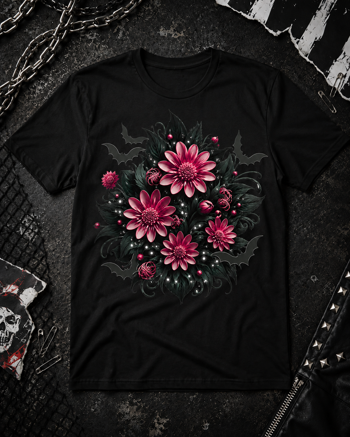 BAT FLORAL TEE