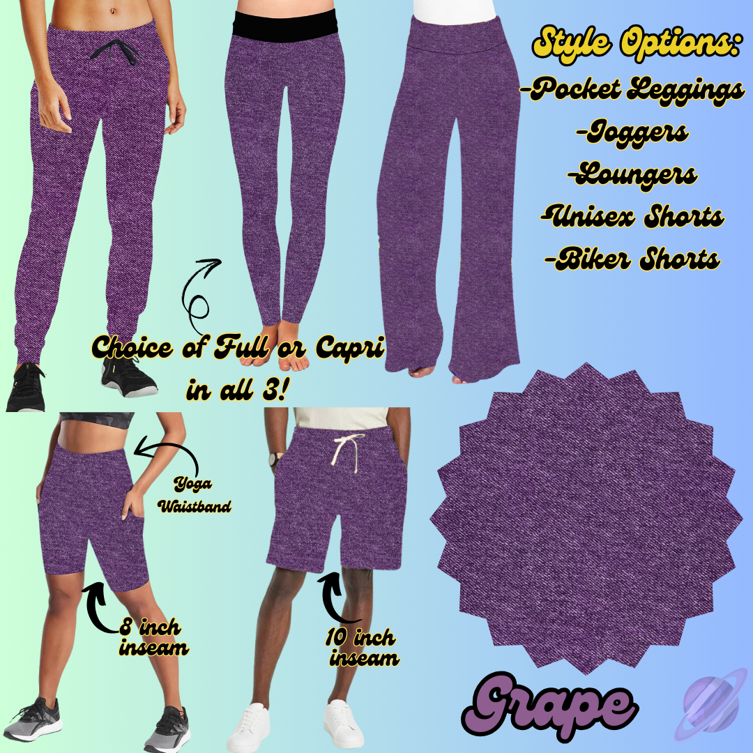 COLORFUL DENIM RERUN-GRAPE-BOTTOMS 5 STYLES-PREORDER CLOSING  3/22