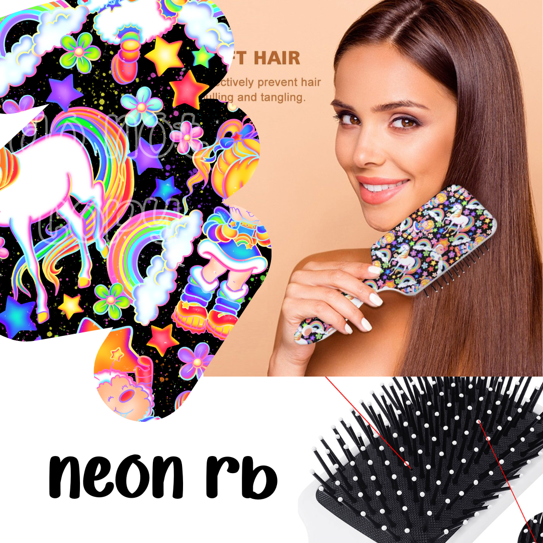 NEON RB - CUSTOM HAIR BRUSHES - PREORDER CLOSING 11/8 ETA EARLY DEC