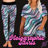 HOLOGRAPHIC SWIRLS - V-NECK TUNIC - PRETTY RUN PREORDER CLOSING 3/21